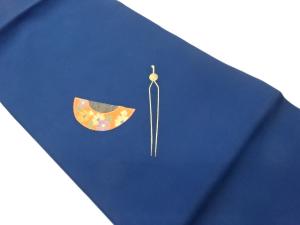 塩瀬櫛・簪模様刺繍名古屋帯